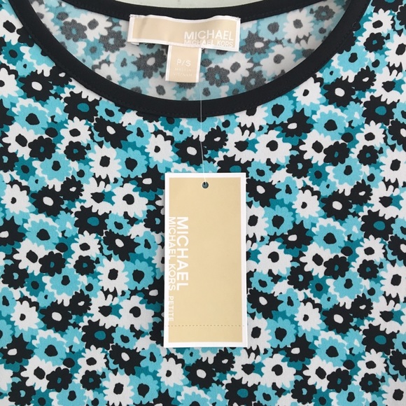 MICHAEL Michael Kors tile blue/black dress PS **HOST PICK 🎉🎉** - Picture 4 of 7